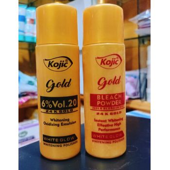 Professional Kojic 24k Gold White Glow Whitening Polisher Bleach Powder